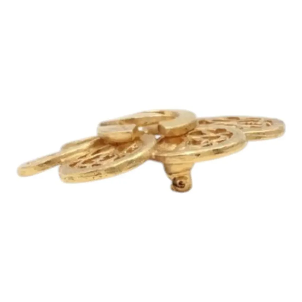 7176 - Chanel Vintage Brooch Coco Mark Gold